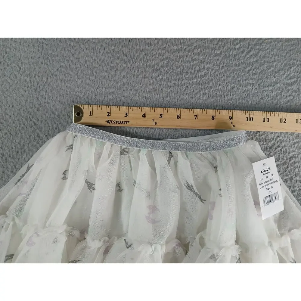 Disney Nightmare Before Christmas Girls Skirt Size 6X Bats Halloween Twirl NWT